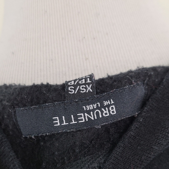 BRUNETTE the Label HOLIDAY Core Crew Sweatshirt black gold XS - Picture 5 of 7